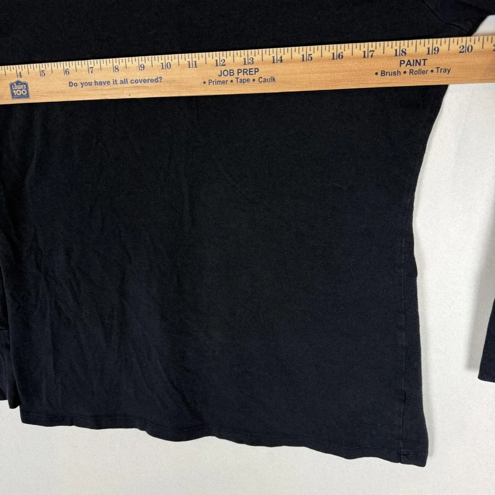 A.n.a Shirt Womens PL Black Scoop Neck Long Sleeve‎ Jersey Stretch Basic Tee